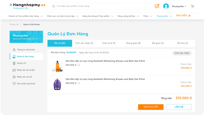 danh muc san pham dau