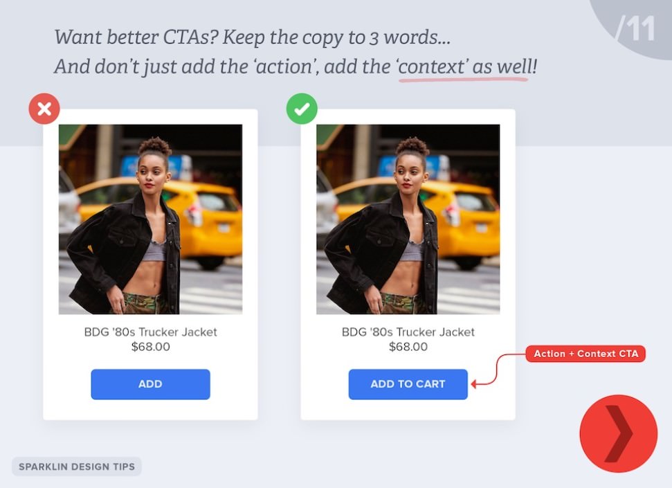Tăng khả năng nhấp chuột v&agrave;o CTA