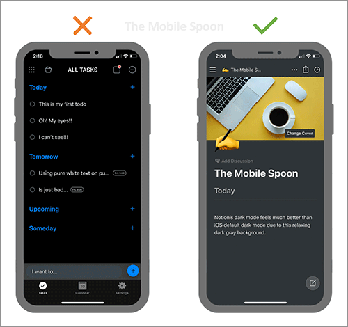 Tối ưu nội dung ph&ugrave; hợp với chế độ darkmode tr&ecirc;n thiết bị di động
