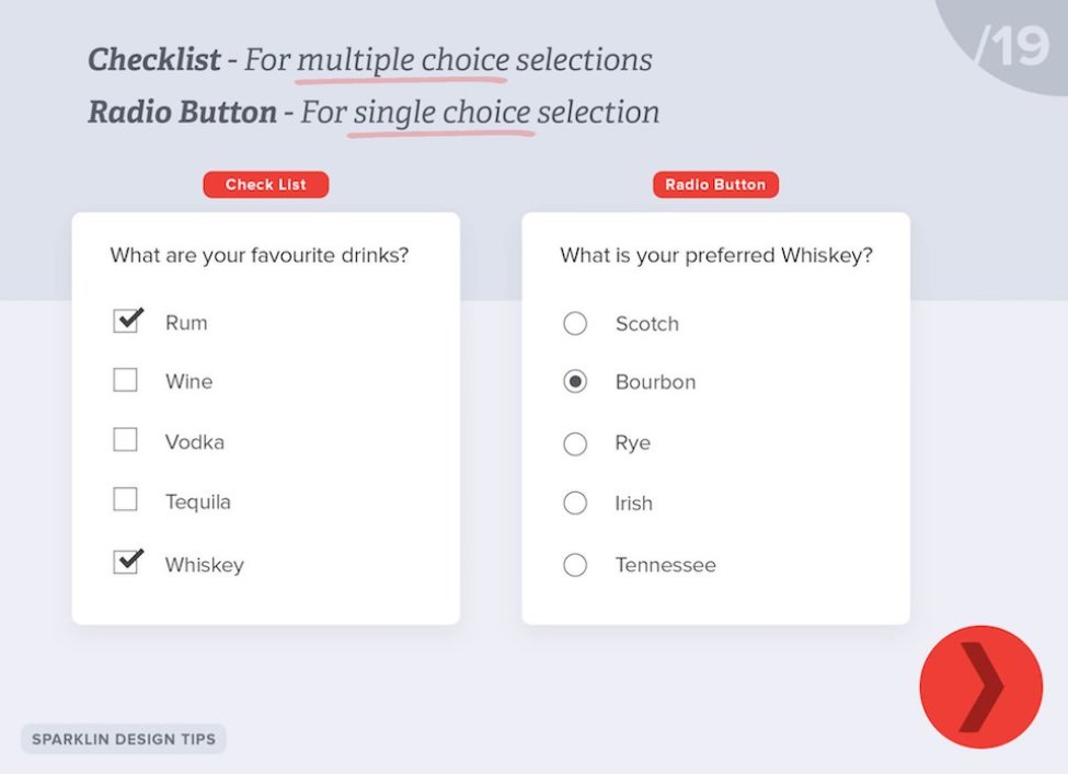 Ph&acirc;n biệt Checklist v&agrave; Radio Button trước khi &aacute;p dụng