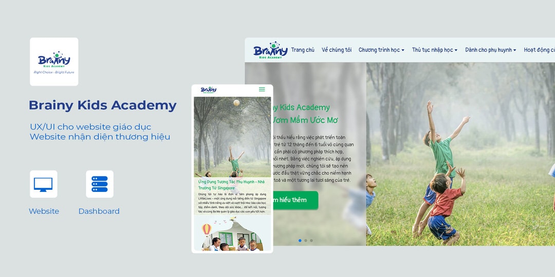 Dự &aacute;n Brainy Kids Academy được JAMstack Vietnam nghi&ecirc;n cứu v&agrave; thực hiện