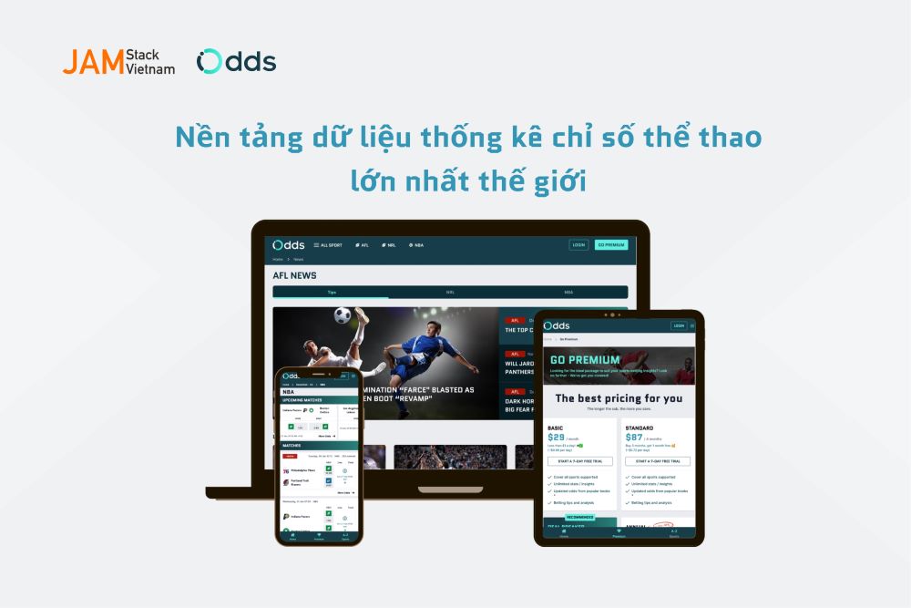 JAMstack Vietnam họp t&aacute;c với nền tảng thống k&ecirc; dữ liệu thể thao lớn nhất thế giới Odds