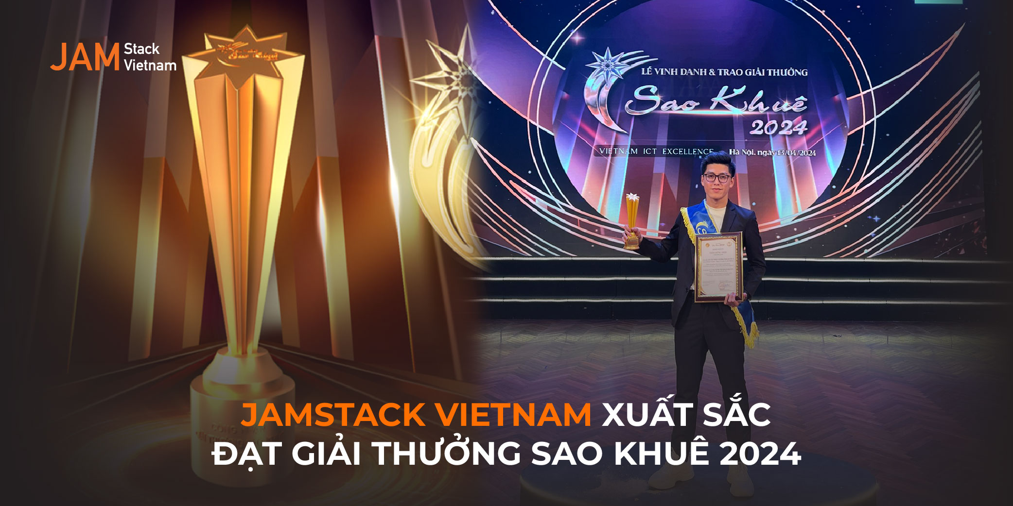 JAMstack Vietnam xuất sắc đạt giải thưởng Sao Khuê 2024 với đề cử “Giải pháp tư vấn phát triển Website và hệ thống Thương mại điện tử”