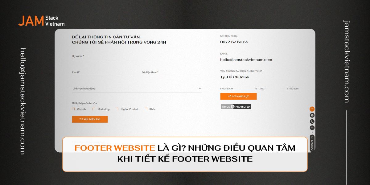 Footer website là gì? Những điều quan tâm khi tiết kế footer website