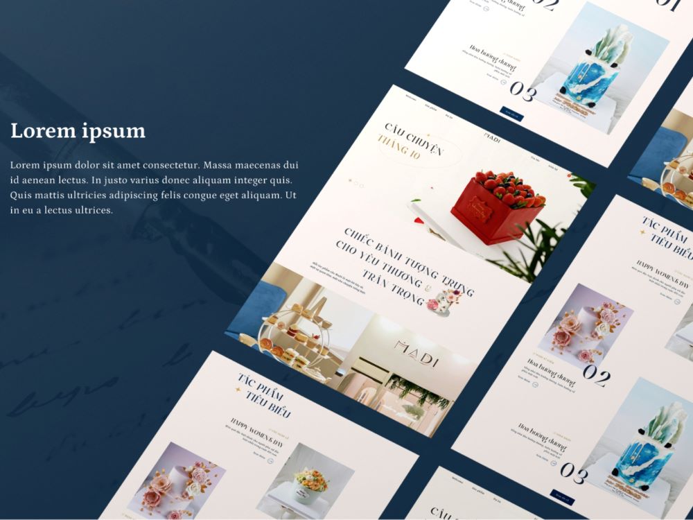 Tiệm b&aacute;nh MaDi - Dự &aacute;n thiết kế website ứng dụng xu hướng thiết kế Immersive scrolling do JAMstack Vietnam thực hiện