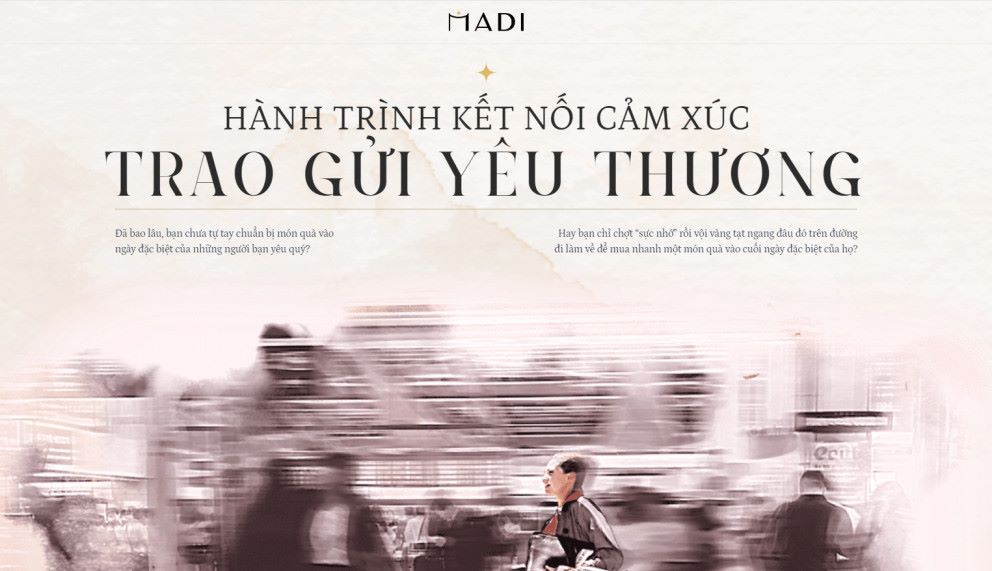 JAMstack Vietnam sử dụng phong c&aacute;ch kể chuyện (Story telling) kết hợp với xu hướng thiết kế Immersive scrolling trong dự &aacute;n Tiệm b&aacute;nh MaDi