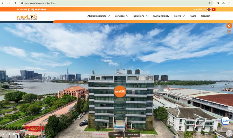 Dự &aacute;n InterLOG của JAMstack Vietnam t&iacute;ch hợp c&ocirc;ng nghệ VR Tour tr&ecirc;n website