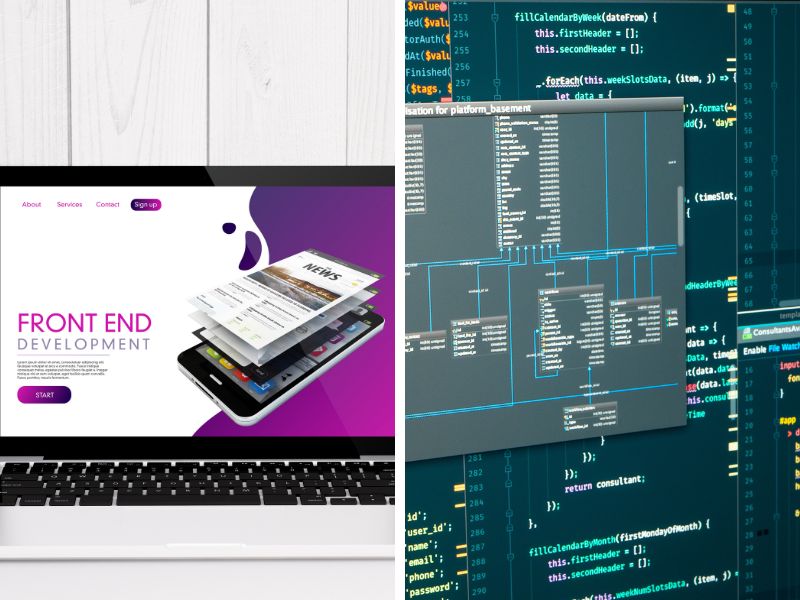 Font-end ch&iacute;nh l&agrave; giao diện người d&ugrave;ng nh&igrave;n thấy được, Back-end ch&iacute;nh l&agrave; m&atilde; nguồn cơ sở dữ liệu chỉ lập tr&igrave;nh vi&ecirc;n c&oacute; thể nh&igrave;n thấy
