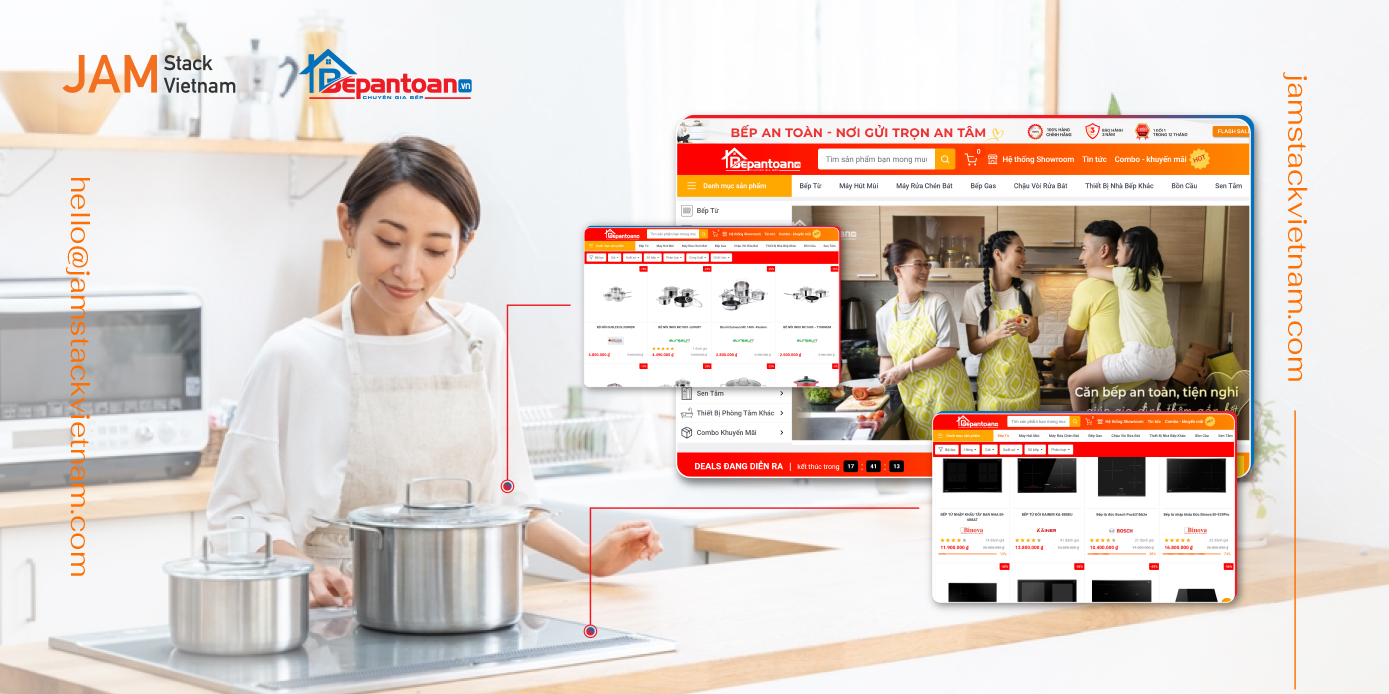 Bếp An Toàn - Tái xây dựng trang eCommerce chuyên nghiệp giúp tối ưu chuyển đổi